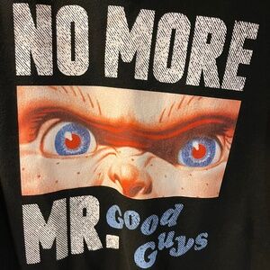 Chucky "No More Mr. Good Guy" hoodie adult large horror pullover